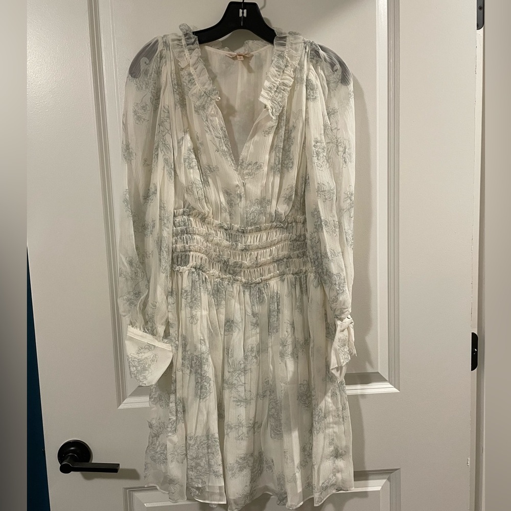 Beautiful white and blue dress
